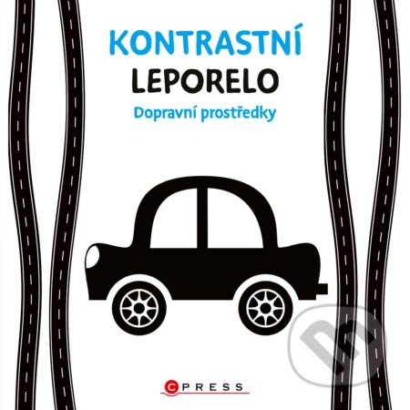 Kontrastní leporelo: Dopravní prostředky-