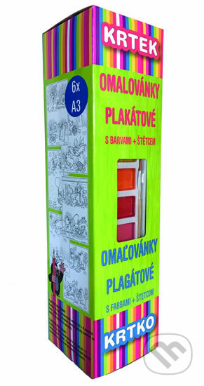 Krtek: Plakátové omalovánky + vodovky-