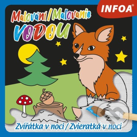 Malování / Maľovanie vodou - Zvířátka v noci-