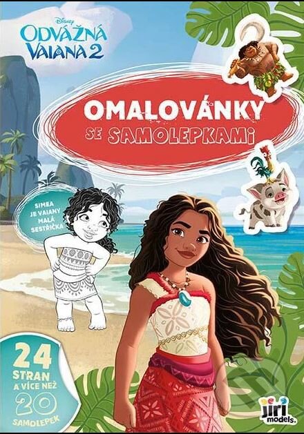 Omalovánky A4 se samolepkami Vaiana 2-