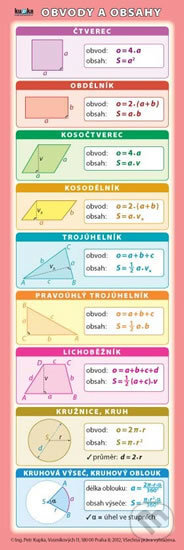 Záložka – Obvody a obsahy
