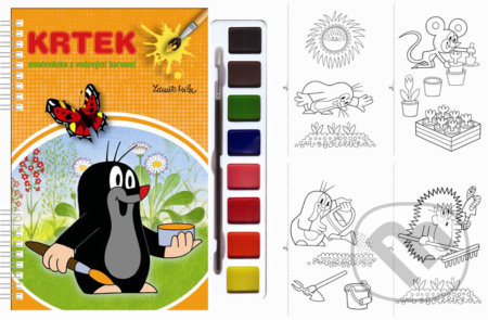 Krtek: Omalovánky s vodovými barvami a štětcem-Zdeněk Miler