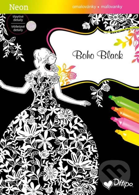 Třpytivé omalovánky - Boho Black-