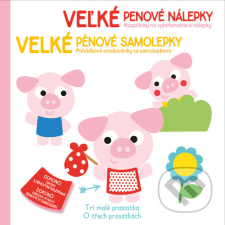 Velké pěnové samolepky O Třech prasátkách-