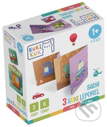 KukiKuk Sada 3 KUKI leporel Auta-
