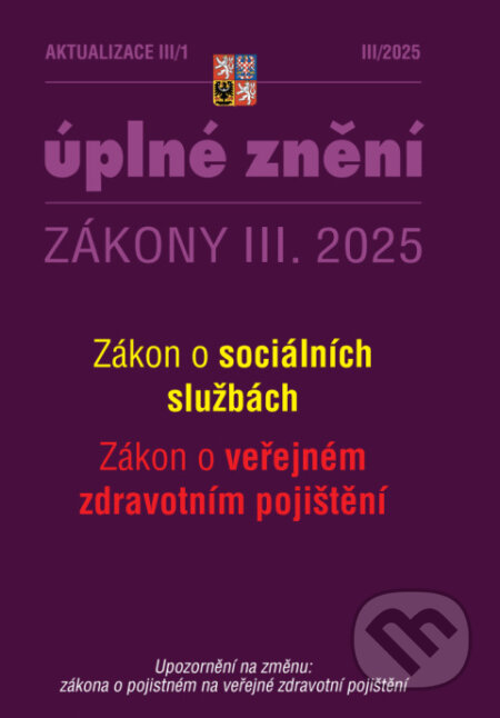 Aktualizace III/1 / 2025 - Zákon o sociálních službách-