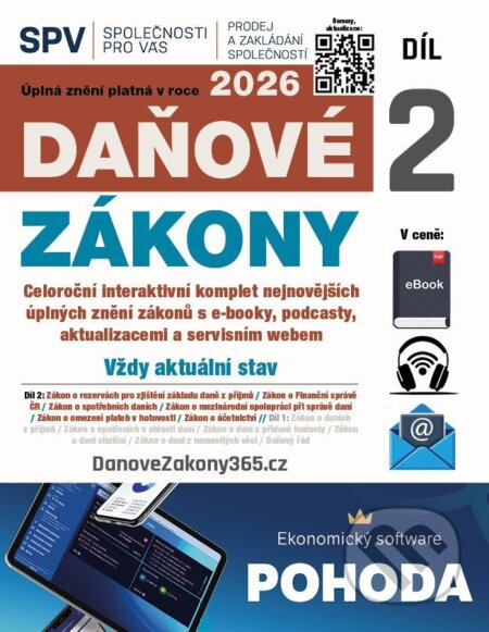 Daňové zákony 2026 (Díl 2.)-