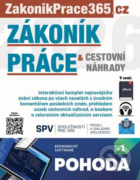 Zákoník práce a Cestovní náhrady 2026 s komentářem změn--