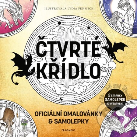 Čtvrté křídlo - oficiální omalovánky a samolepky-Rebecca Yarros