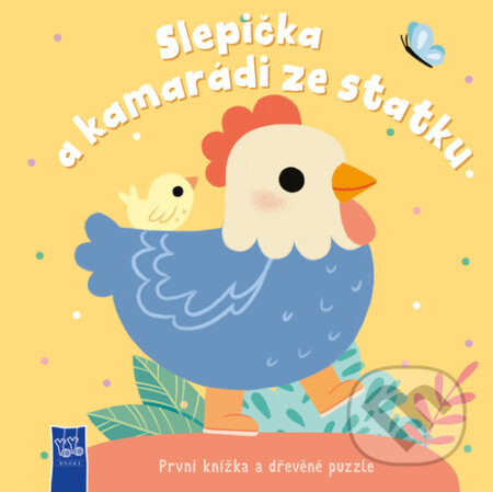 První knížka a dřevěné puzzle - Slepička a kamarádi ze statku-