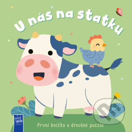 První knížka a dřevěné puzzle - U nás na statku-