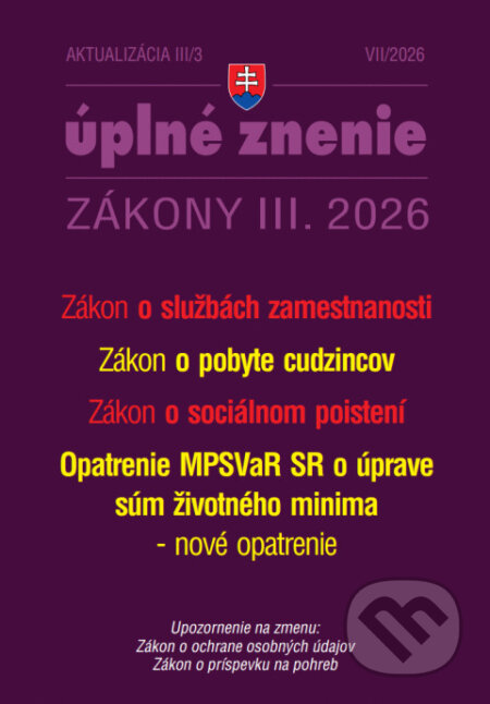 Aktualizácia III/3 / 2026 - Zamestnanosť-